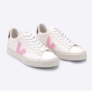 Women's Veja Campo Leather - White/Guimauve Marsala